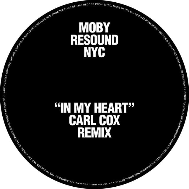 Cover Image of release - In My Heart (Carl Cox Remix)