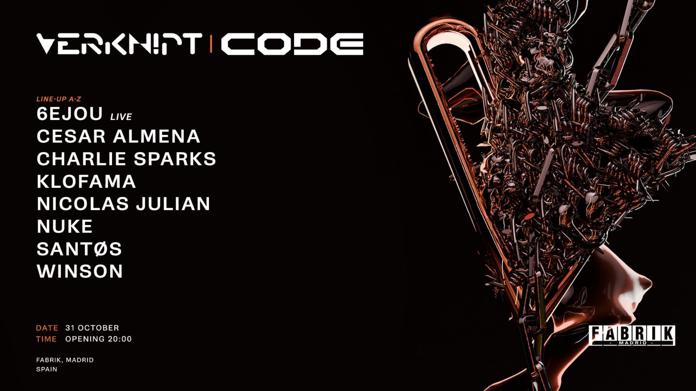 VERKNIPT X CODE IN FABRIK