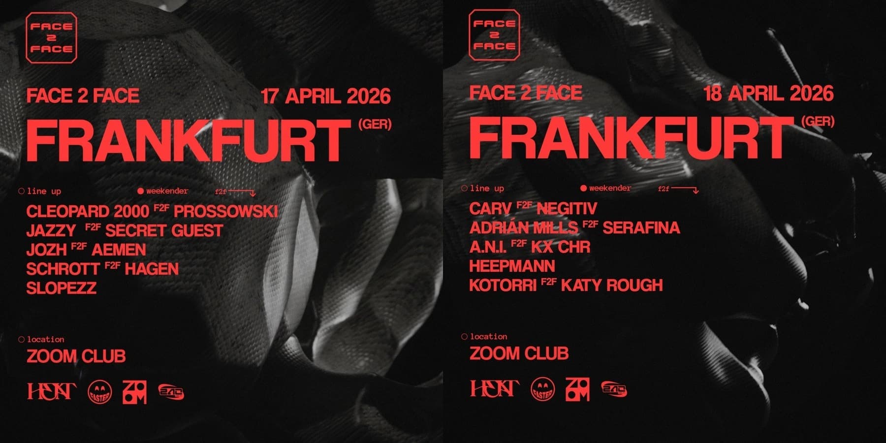 FACE 2 FACE x Heat x Faster Weekender | 17-18 April 2026